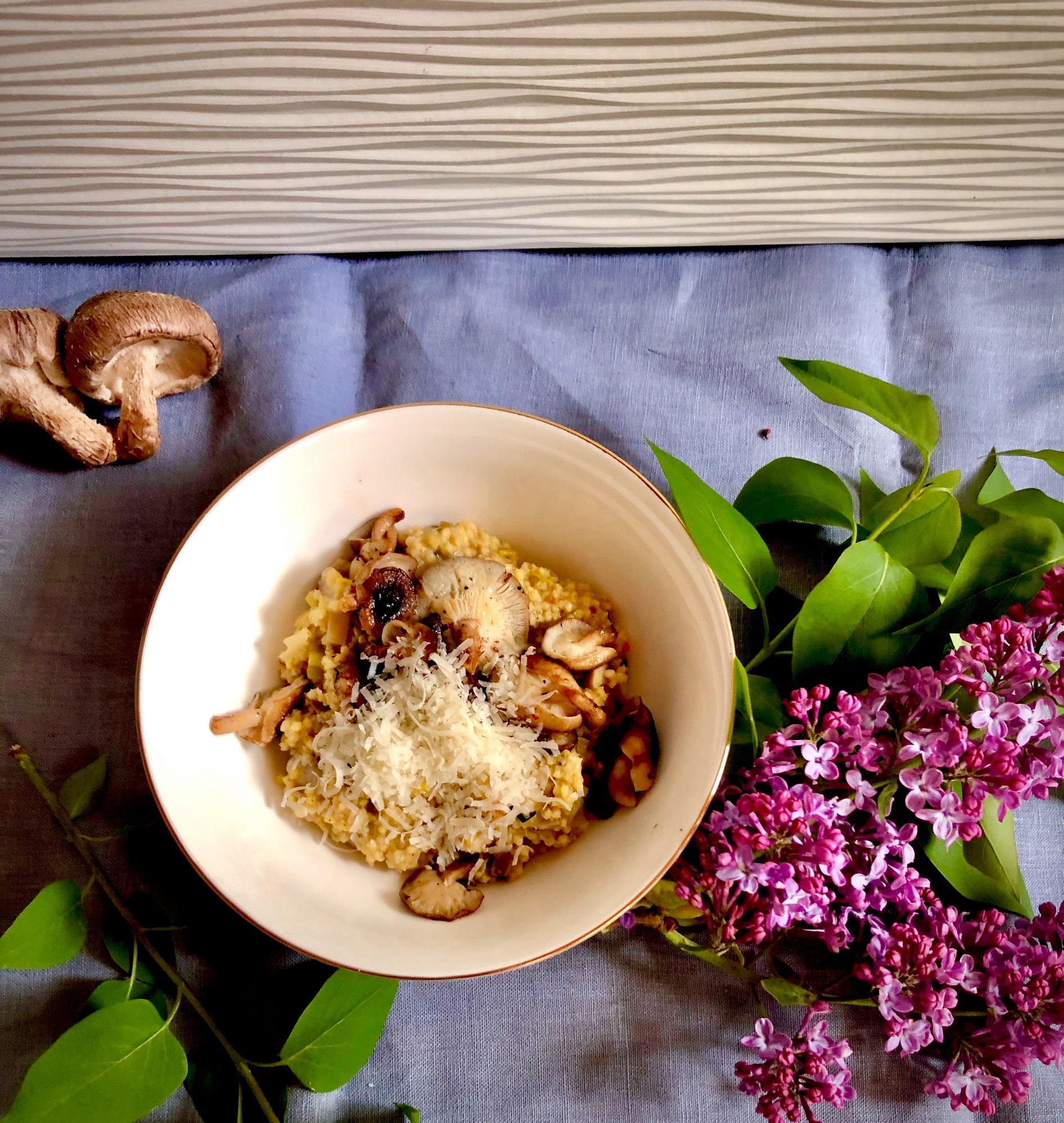 Hirsotto mit Shiitake | Flachgauer Biopilze